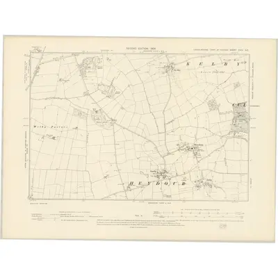 1903 Map of Lincolnshire CXIV.NE, 1905 Print