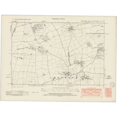 1947 Map of Lincolnshire CXIV.NE, 1950 Print