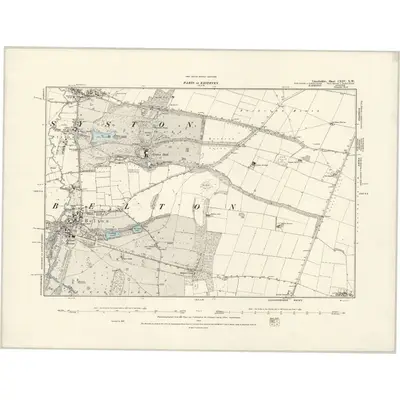 1887 Map of Lincolnshire CXIV.NW, 1888 Print