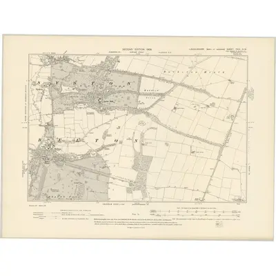 1903 Map of Lincolnshire CXIV.NW, 1906 Print