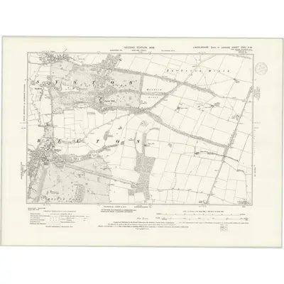 1903 Map of Lincolnshire CXIV.NW, 1937 Print