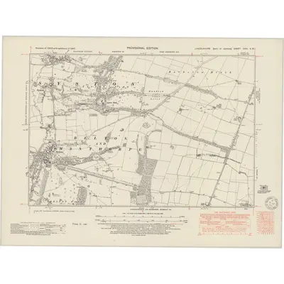 1947 Map of Lincolnshire CXIV.NW, 1950 Print