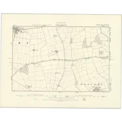 1887 Map of Lincolnshire CXIV.SE, 1888 Print