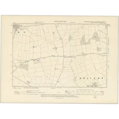 1903 Map of Lincolnshire CXIV.SE, 1906 Print