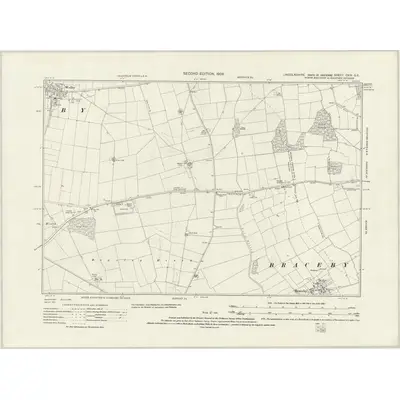 1903 Map of Lincolnshire CXIV.SE, 1931 Print