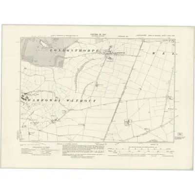 1929 Map of Lincolnshire CXIV.SW, 1931 Print