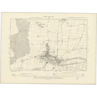 1903 Map of Lincolnshire CXL.NE, 1906 Print