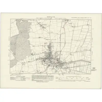 1929 Map of Lincolnshire CXL.NE, 1931 Print