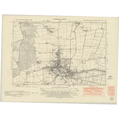 1950 Map of Lincolnshire CXL.NE, 1951 Print