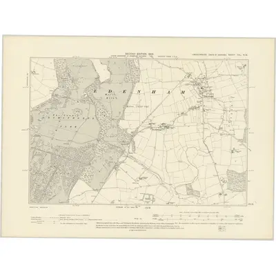 1903 Map of Lincolnshire CXL.NW, 1905 Print