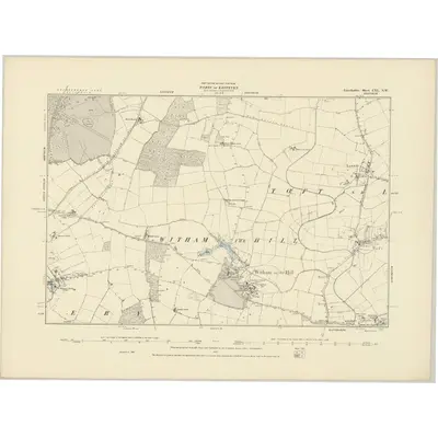 1887 Map of Lincolnshire CXL.SW