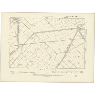 1903 Map of Lincolnshire CXLI.NE, 1906 Print