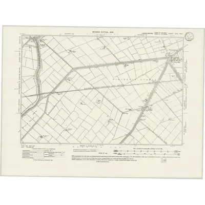 1903 Map of Lincolnshire CXLI.NE, 1933 Print