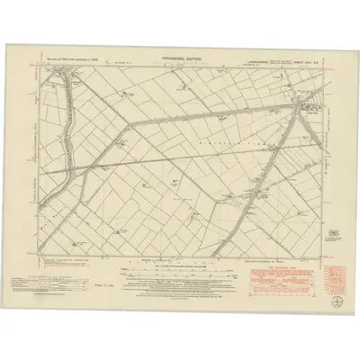 1950 Map of Lincolnshire CXLI.NE, 1951 Print