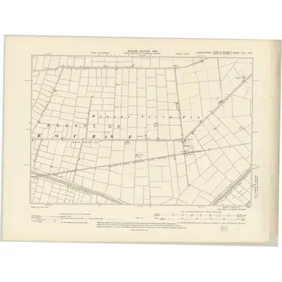 1903 Map of Lincolnshire CXLI.NW, 1906 Print