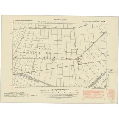 1950 Map of Lincolnshire CXLI.NW, 1951 Print