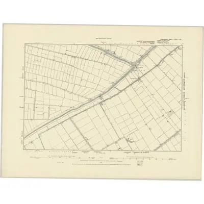 1886 Map of Lincolnshire CXLI.SW, 1887 Print