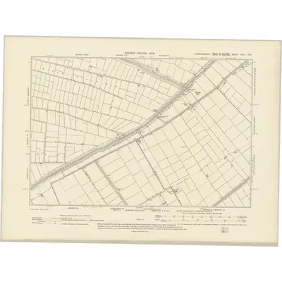 1903 Map of Lincolnshire CXLI.SW, 1906 Print