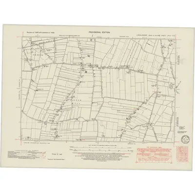 1938 Map of Lincolnshire CXLII.NE, 1949 Print