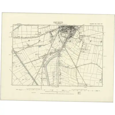 1887 Map of Lincolnshire CXLII.NW, 1888 Print
