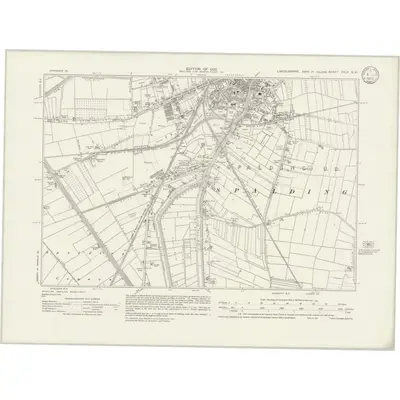 1929 Map of Lincolnshire CXLII.NW, 1932 Print