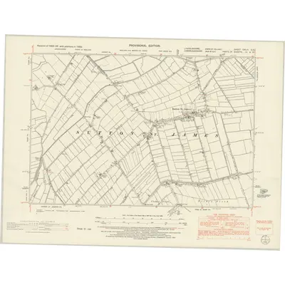 1950 Map of Lincolnshire CXLIII.SE, 1952 Print