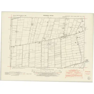1950 Map of Lincolnshire CXLIII.SW, 1952 Print