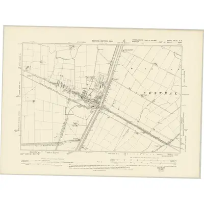 1901 Map of Lincolnshire CXLIV.NE, 1905 Print