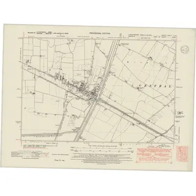 1938 Map of Lincolnshire CXLIV.NE, 1948 Print