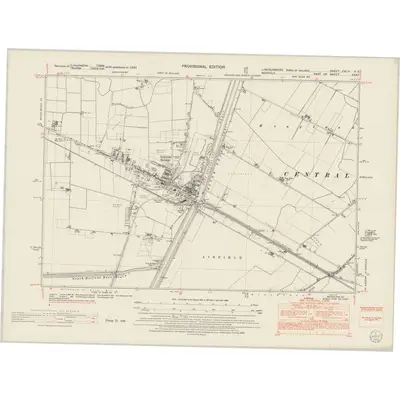 1951 Map of Lincolnshire CXLIV.NE, 1953 Print