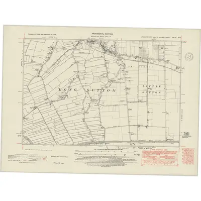 1938 Map of Lincolnshire CXLIV.NW, 1948 Print