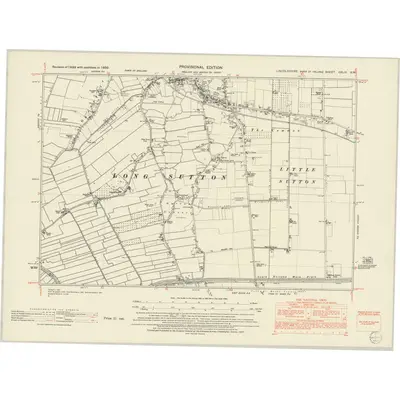 1950 Map of Lincolnshire CXLIV.NW, 1953 Print