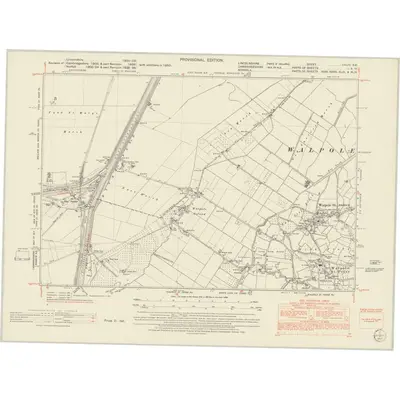 1950 Map of Lincolnshire CXLIV.SE, 1952 Print