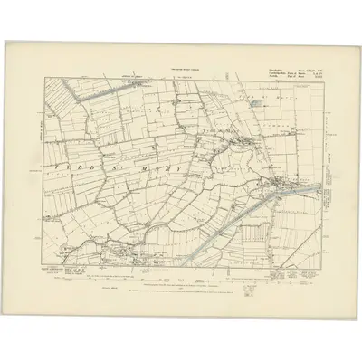 1886 Map of Lincolnshire CXLIV.SW, 1887 Print