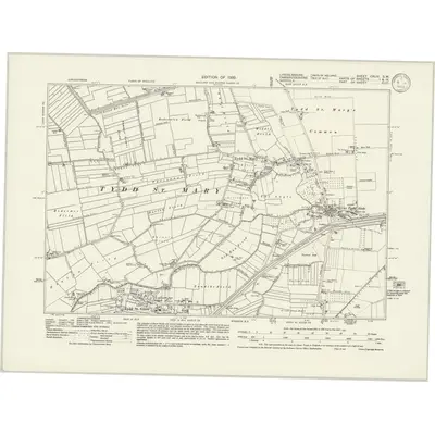 1929 Map of Lincolnshire CXLIV.SW, 1932 Print