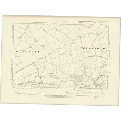 1903 Map of Lincolnshire CXLIVA.NW, 1906 Print