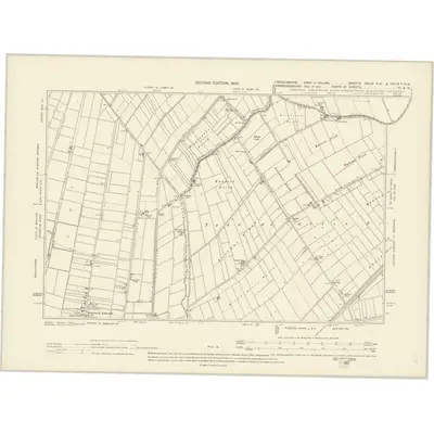 1900 Map of Lincolnshire CXLIX.NE & CXLIXA.NW, 1905 Print