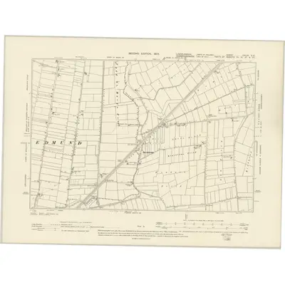 1900 Map of Lincolnshire CXLIX.SE, 1905 Print