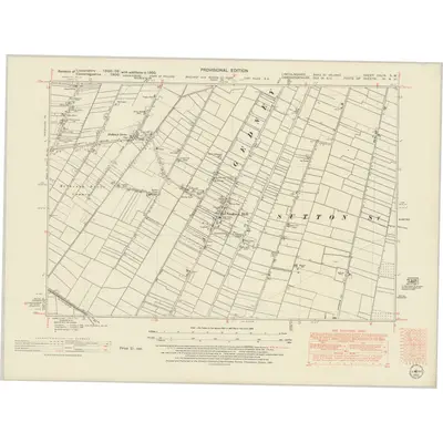 1950 Map of Lincolnshire CXLIX.SW, 1952 Print