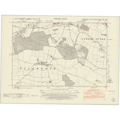 1950 Map of Lincolnshire CXLV.NE, 1952 Print