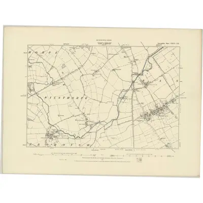 1886 Map of Lincolnshire CXLVI.NE, 1887 Print