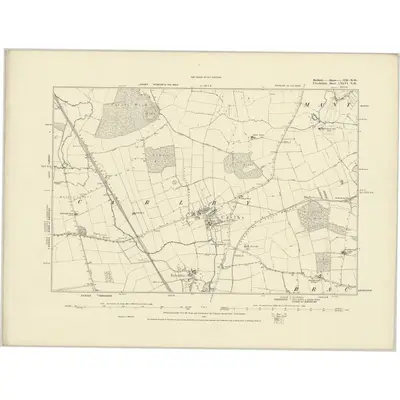 1885 Map of Lincolnshire CXLVI.NW, 1887 Print