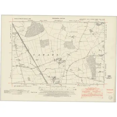 1950 Map of Lincolnshire CXLVI.NW, 1953 Print