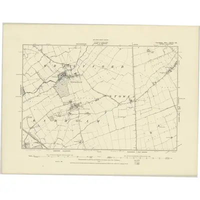 1886 Map of Lincolnshire CXLVI.SE, 1887 Print
