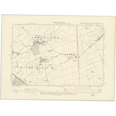 1902 Map of Lincolnshire CXLVI.SE, 1905 Print