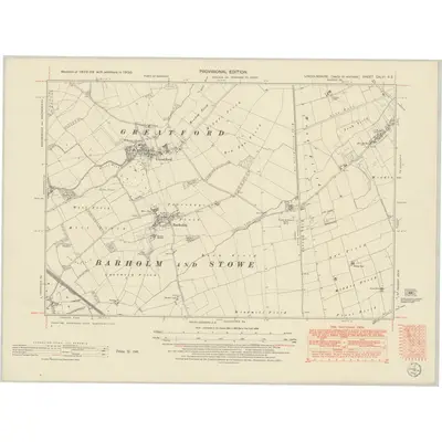1950 Map of Lincolnshire CXLVI.SE, 1951 Print