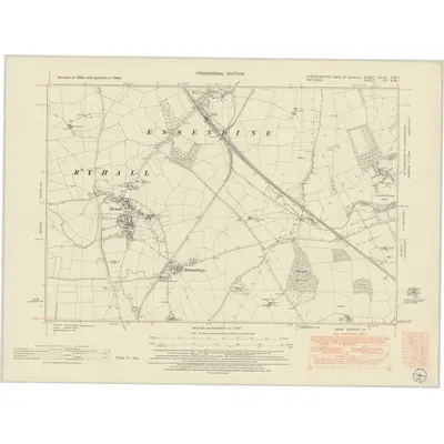 1950 Map of Lincolnshire CXLVI.SW, 1952 Print