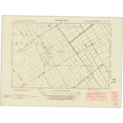 1950 Map of Lincolnshire CXLVII.NW, 1951 Print