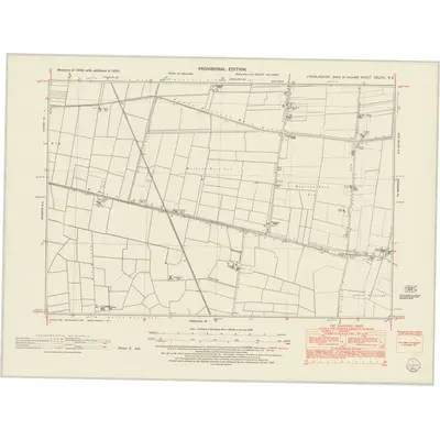 1950 Map of Lincolnshire CXLVIII.NE, 1952 Print