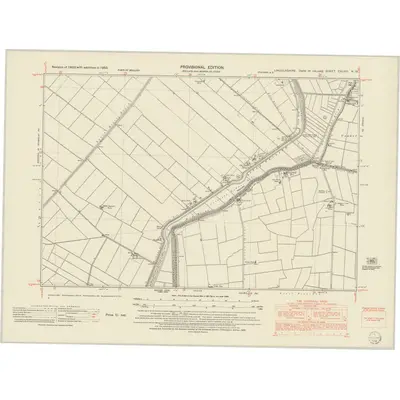 1950 Map of Lincolnshire CXLVIII.NW, 1952 Print